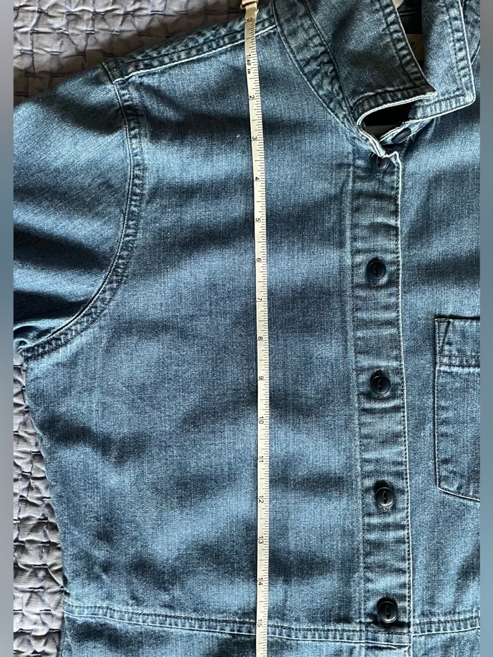 Madewell Blue Denim Waisted Dress Shirtdress with Button-Up Front Size Small - Picture 12 of 13